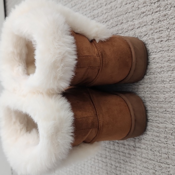 Womens Fur Ankle Booties - Picture 3 of 7